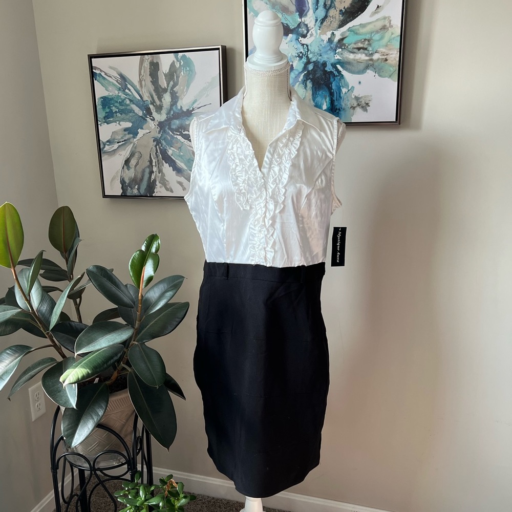 Black and White Pencil Dress